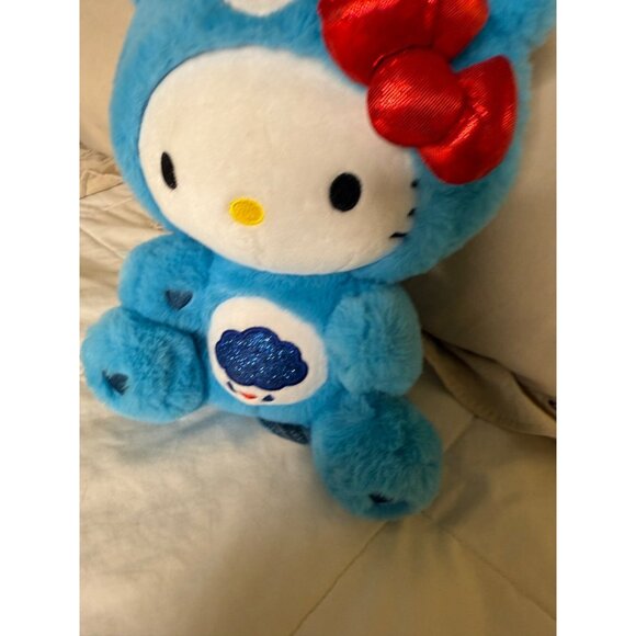 Basic Fun Care Bear X Sanrio Hello Kitty Grumpy Bear Red Bow Fun Size Plush Toy - Picture 15 of 16